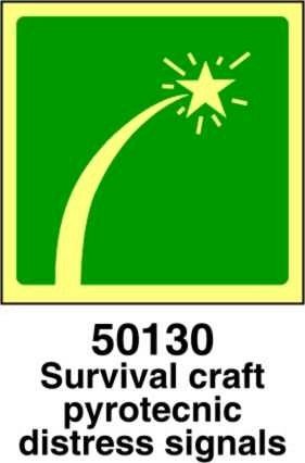 Survival craft pyrotecnic distress signals - A - ADL 150x150 mm