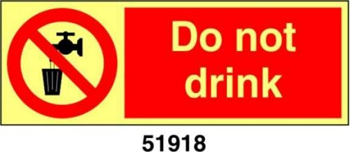 Do not drink - A - ADL 200x75 mm