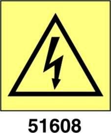 danger electric shock - pericolo corrente elettrica - A - ADL 100x100 mm