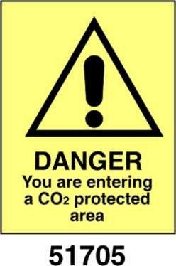 Danger you are entering a CO2 protected area - A - ADL 150x200 mm
