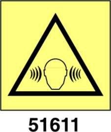 Warning noise - attenzione rumore - A - ADL 100x100 mm
