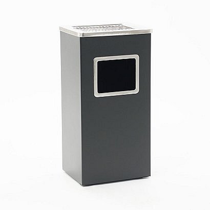 Posacenere e gettacarte rettangolare - Colore esterno Nero