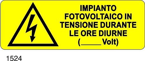 Impianto fotovoltaico in tensione