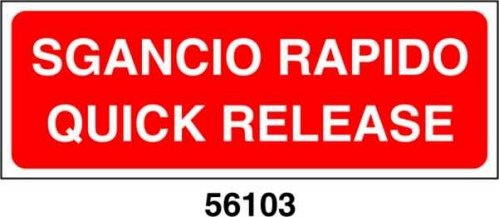 Quick release - Sgancio rapido - A - AD 350x125 mm