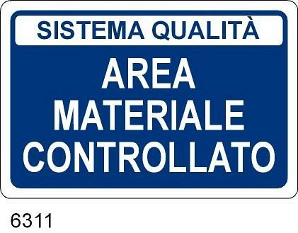Area Materiale Controllato - A - PVC Adesivo - 300x200 mm