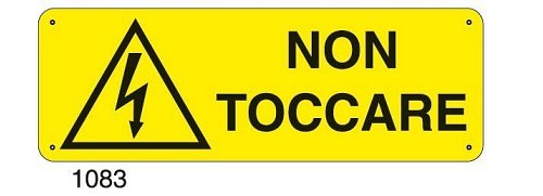 Non toccare - C - Alluminio 330x500 mm