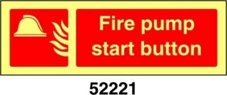 Fire pump start button - A - ADL 300x100 mm