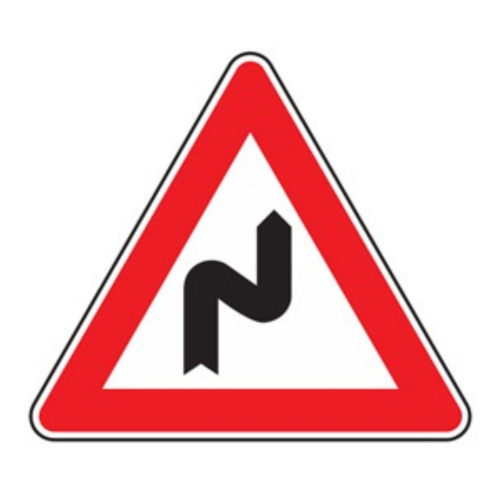 Doppia curva la prima a destra - B - Alluminio CL.2 90cm