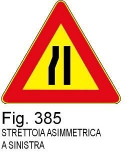 Strettoia asimmetrica a sinistra - A - Ferro CL.1 60cm