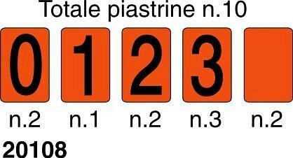 Kit Piastrine numeri petroliferi 93x135 mm