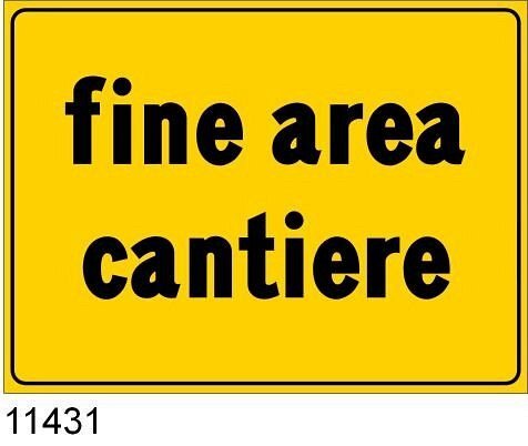Fine area cantiere - A - Ferro CL.1 40x60 cm