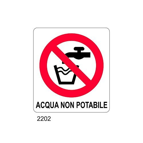 Acqua non potabile - C - PVC adesivo 270x 330 mm