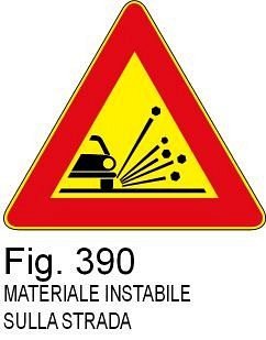 Materiale instabile sulla strada - A - Ferro CL.1 60cm