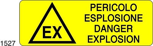 Pericolo esplosione - danger explosion