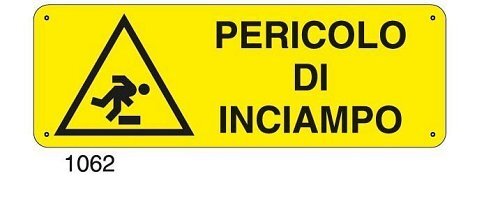 Pericolo di inciampo - C - Alluminio 330x500 mm