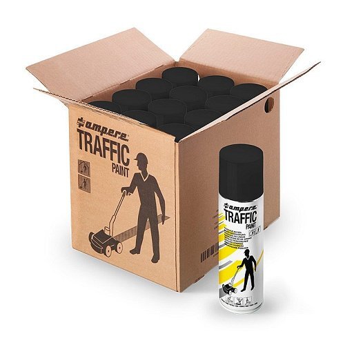 TRAFFIC PAINT bombolette vernice per macchinetta traccialinee - Nero - 12 Bombolette