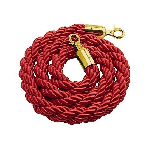 Cordone ROSSO con morsetto GOLD mt. 2