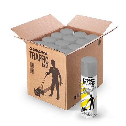 TRAFFIC PAINT bombolette vernice per macchinetta traccialinee - Grigio - 12 Bombolette