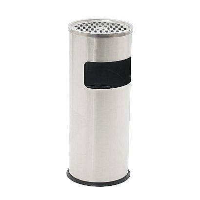 Posacenere con cestino circolare - Colore esterno Silver