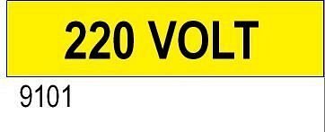 220 Volt - etichetta - B - PVC adesivo 250x60 mm - 5 pz