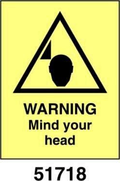 Warning mind your head - A - PVL 150x200 mm