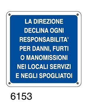 La direzione declina ogni responsabilità nei locali servizi o spogliatoi