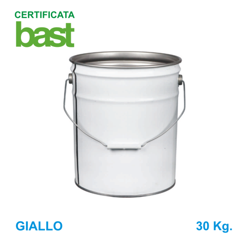 Vernice acrilica a solvente di colore GIALLO certificata BAST