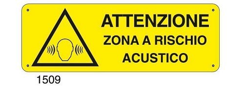 Attenzione zona a rischio acustico - C - Alluminio 330x500 mm