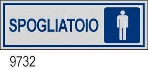 Etichetta adesiva Spogliatoio Uomini 170x45 mm conf. 10pz