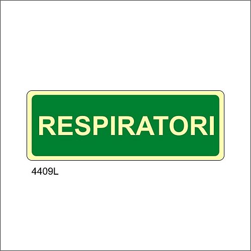 Respiratori luminescente - B - Adesivo Luminescente - 375x175 mm
