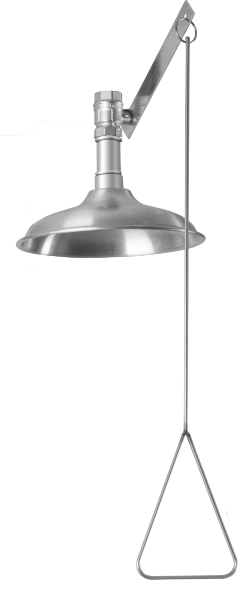 Doccia a soffitto con vaschetta interamente in acciaio inox