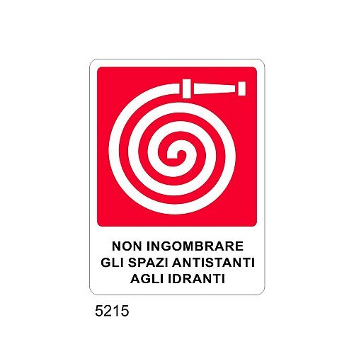 Non ingombrare gli spazi antistanti gli idranti - C- Alluminio 230x310 mm - Conf 10 pz.