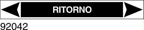 Ritorno - etichetta - B - PVC adesivo - 350x60 mm