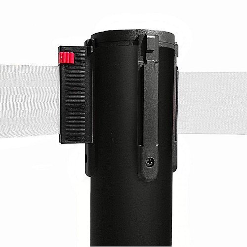 Colonnina TENDILINEA ROSSA con base piatta  - NASTRO BIANCO