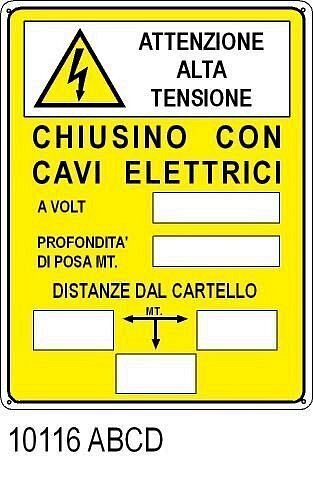 Chiusino con cavi elettriciAlluminio 330x500 mm