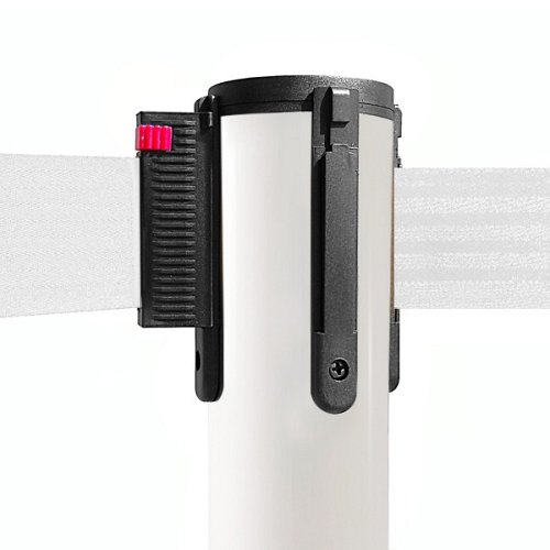 Colonnina TENDILINEA BIANCA KG15 con base piatta - NASTRO BIANCO