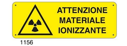 Attenzione materiale ionizzante - C - Alluminio 330x500 mm