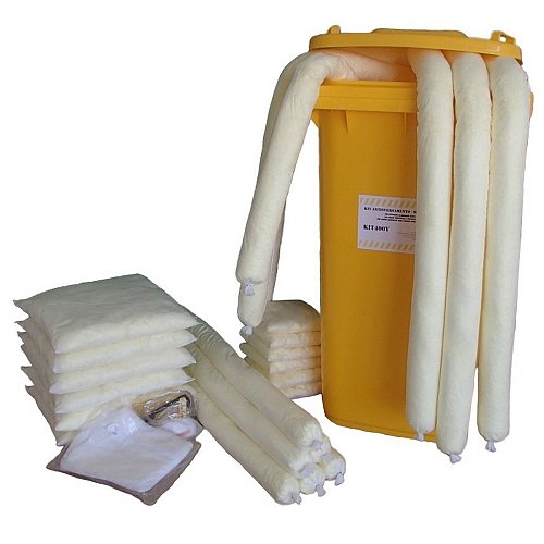 Kit antisversamento per prodotti chimici con ruote per medio - grandi sversamenti