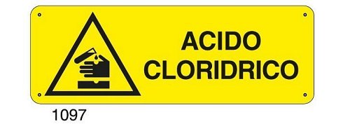 Acido cloridrico - C - Alluminio 330x500 mm