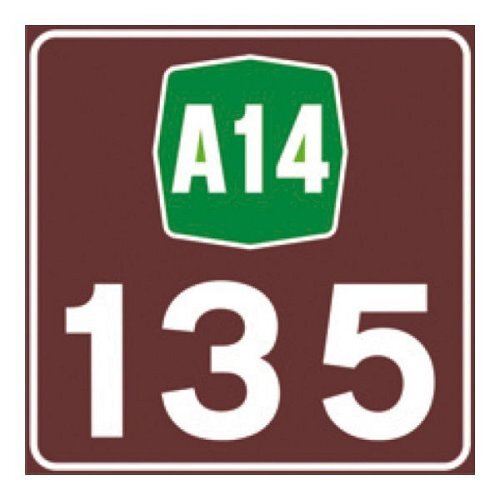 Numerazione Autostrade - B - Alluminio CL.2 60cm