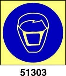 Wear mask - obbligatorio indossare lo schermo - B - PVL 150x150 mm