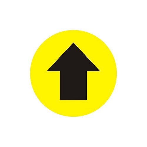 Freccia di indicazione percorso - Giallo