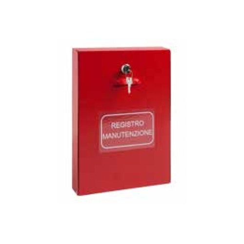 Cassetta in metallo rossa porta documenti con chiave - Tuttosegnaletica