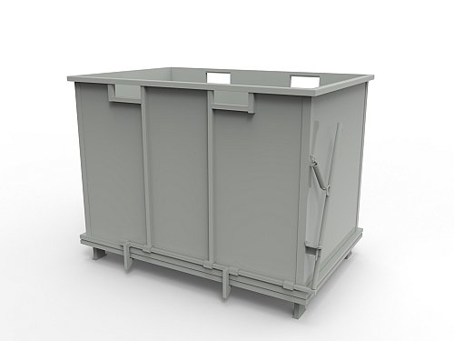 Contenitore con Fondo Apribile 1,5 m3 - Grigio