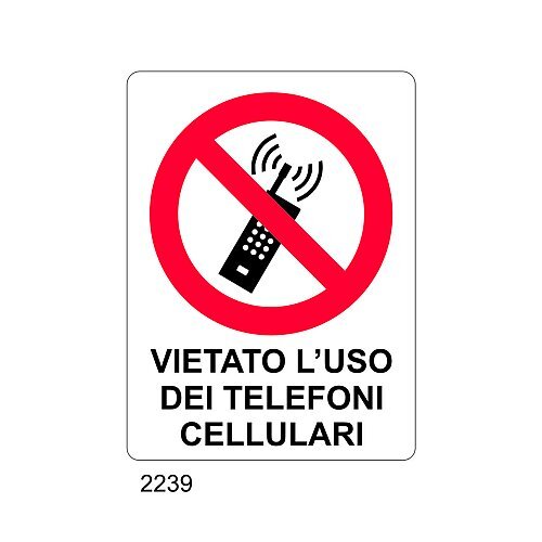 Vietato L'uso Di Telefoni Cellulari Tuttosegnaletica