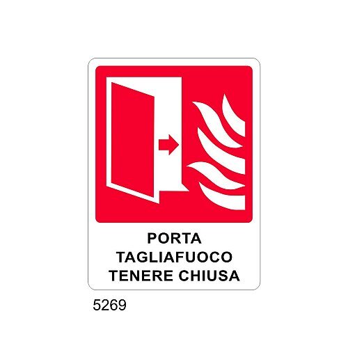 Porta tagliafuoco tenere chiusa - D- Alluminio 370x500 mm - Conf 10 pz.