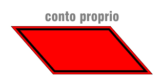 Contrassegni per veicoli conto proprio - A - PVC adesivo mm.310x120