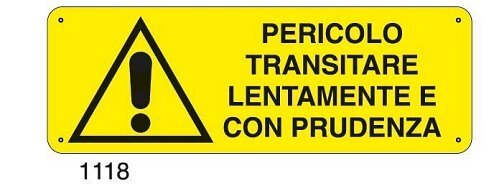 Pericolo transitare lentamente e con prudenza