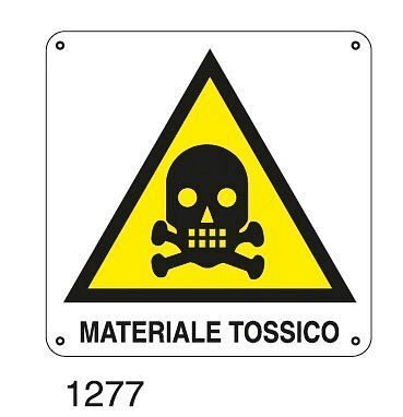 Materiale tossico - B - PVC adesivo 220x220 mm - Conf 10 pz.