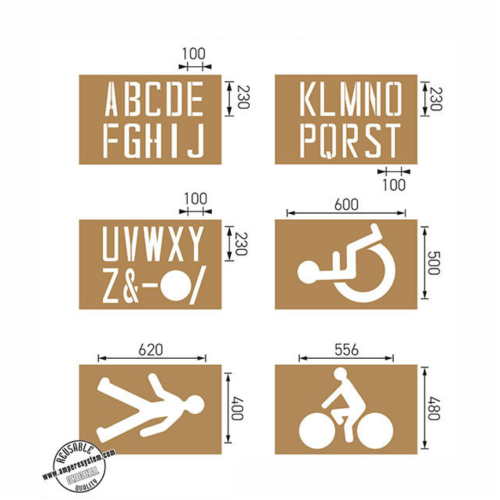 KIT Nº3 - 6 Sagome di lettere e simboli